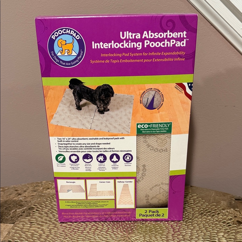 PoochPad Ultra Absorbent Interlocking PoochPad 16”x24”, 2 Pack
